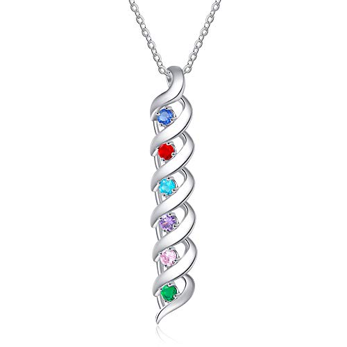 Glimmerday Personalisierte Herz-Anhänger-Halskette, Silberschmuck für Frauen, Handgemachtes Muttertagsgeschenk, Personalisierter Schmuck für Ihre Frau von Glimmerday
