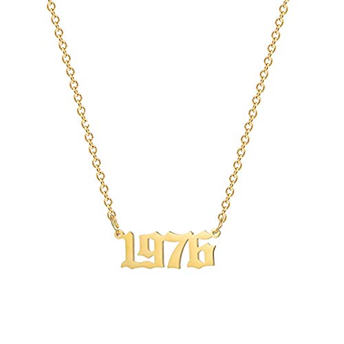 Glimmerst Halskette mit Geburtsjahr, Edelstahl, 18 Karat vergoldet, unvergesslicher Schmuck für Frauen und Mädchen, Edelstahl Gold Metall, Nein Glimmerst Halskette mit Geburtsjahr, Edelstahl, 18 Karat vergoldet, unvergesslicher Schmuck für Frauen und Mädchen, Edelstahl Gold Metall, Nein von Glimmerst