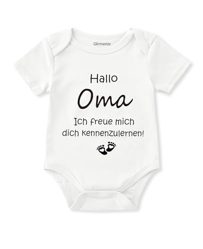 Glimnerize Baby Verkündung Babybody Nachwuchs ankündigen Gender Reveal Geschenk Neugeborene Schwangerschaftsverkündung A2-Oma von Glimnerize
