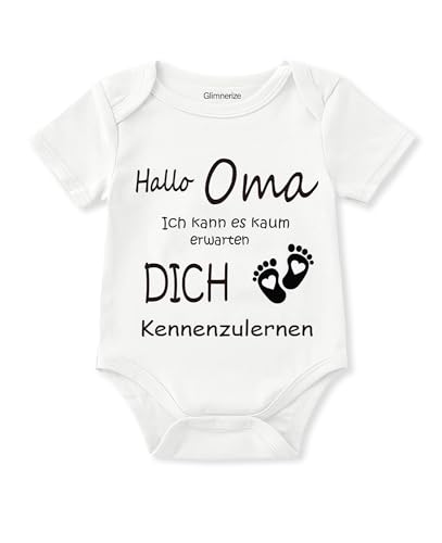 Glimnerize Baby Verkündung Babybody Nachwuchs ankündigen Geschenk Gender Reveal Neugeborene Schwangerschaftsverkündung A1-Oma von Glimnerize