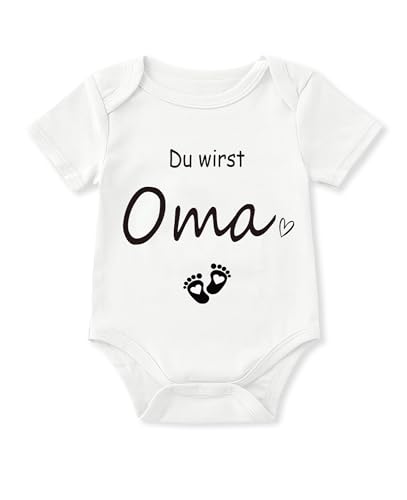 Glimnerize Baby Verkündung Babybody Nachwuchs ankündigen Neugeborene Gender Reveal Geschenk Schwangerschaftsverkündung A3-Oma von Glimnerize