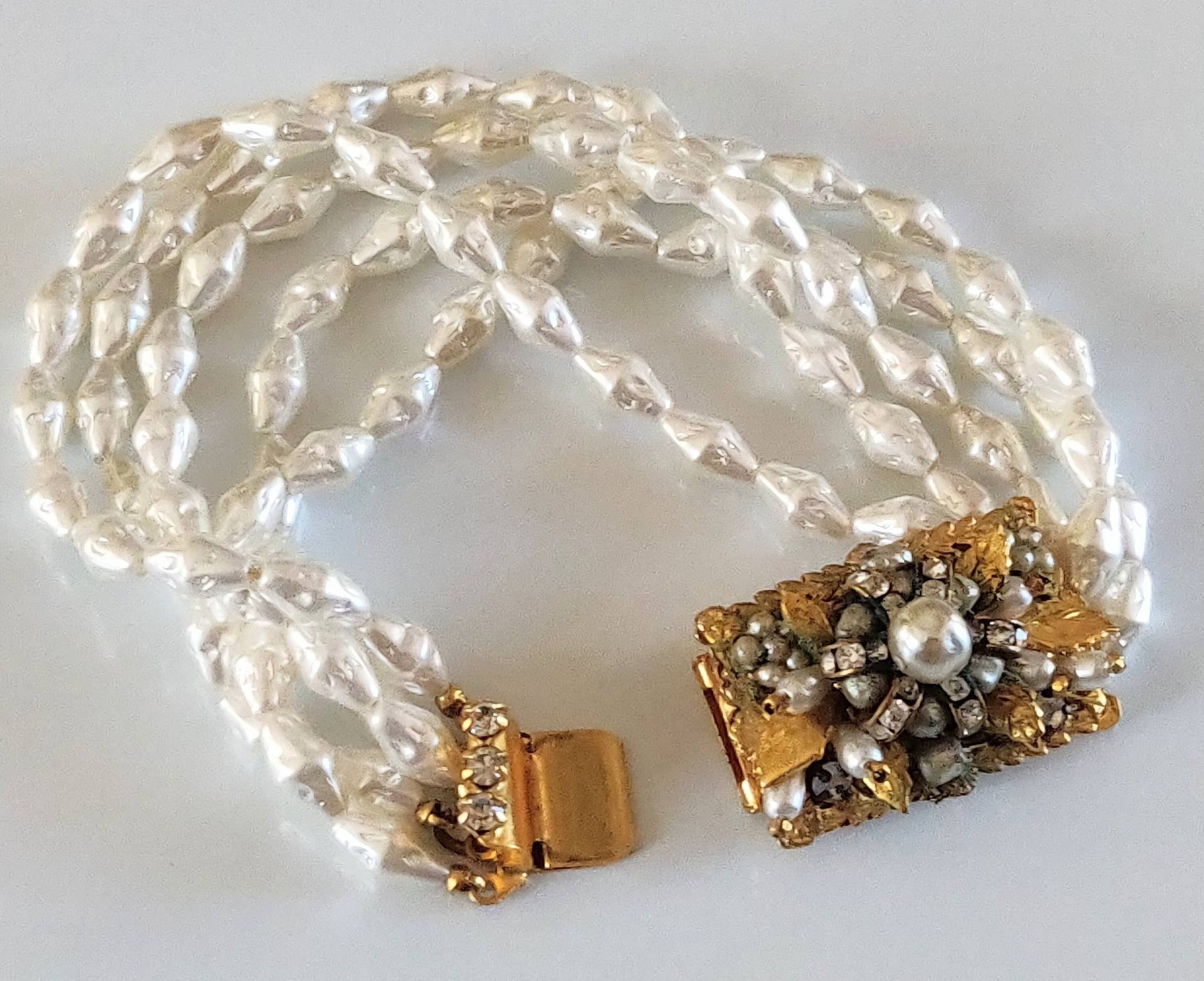 Vintage Signiertes Original Von Robert Perle Perlen Dekorative Verschluss Blume Und Blatt Muster Armband ~ Vintage Signiertes Original Von Robert Perle Perlen Dekorative Verschluss Blume Und Blatt Muster Armband ~ von GlimpseofArt