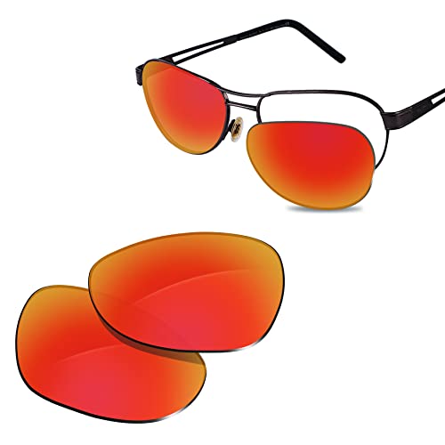 Glintbay 100 % passgenaue Ersatz-Sonnenbrille für Maui Jim Mahina MJ229, Polarisierter, feuerroter Spiegel, Small Glintbay 100 % passgenaue Ersatz-Sonnenbrille für Maui Jim Mahina MJ229, Polarisierter, feuerroter Spiegel, Small von Glintbay