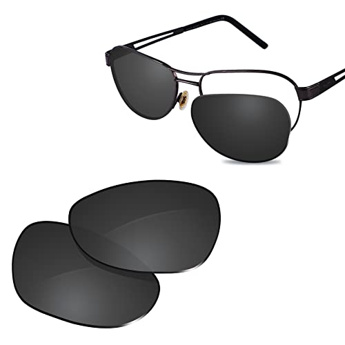 Glintbay 100 % passgenaue Ersatz-Sonnenbrille für Maui Jim Mahina MJ229, Polarisiertes, fortschrittliches Schwarz, Small Glintbay 100 % passgenaue Ersatz-Sonnenbrille für Maui Jim Mahina MJ229, Polarisiertes, fortschrittliches Schwarz, Small von Glintbay