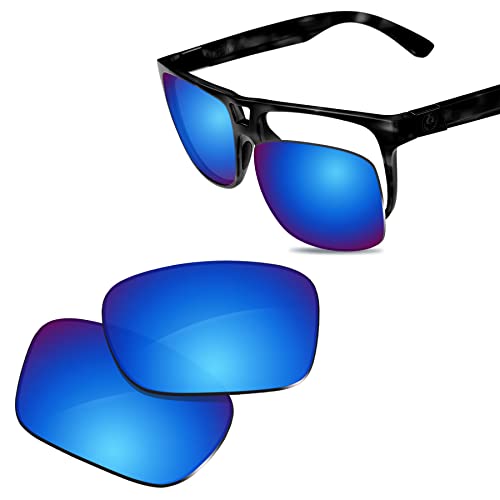 Glintbay 100 % passgenaue Ersatz-Sonnenbrillengläser für Dragon Roadblock, Polarisierter, eisblauer Spiegel, Small von Glintbay