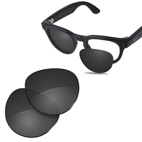 Glintbay 100 % passgenaue Ersatz-Sonnenbrillengläser für Ray-Ban Meta Headliner RW4009, 50 mm, polarisiert, fortschrittliches Schwarz Glintbay 100 % passgenaue Ersatz-Sonnenbrillengläser für Ray-Ban Meta Headliner RW4009, 50 mm, polarisiert, fortschrittliches Schwarz von Glintbay