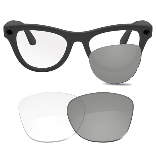 Glintbay 100 % passgenaue Ersatz-Sonnenbrillengläser für Ray-Ban Meta Skyler RW4010, 52 mm, photochromisch, klar, nicht polarisiert Glintbay 100 % passgenaue Ersatz-Sonnenbrillengläser für Ray-Ban Meta Skyler RW4010, 52 mm, photochromisch, klar, nicht polarisiert von Glintbay