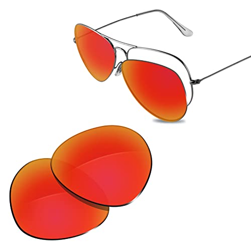 Glintbay 100 % passgenaue Ersatz-Sonnenbrillengläser für RayBan RB3026, 62 mm, polarisiert, feuerrot, verspiegelt Glintbay 100 % passgenaue Ersatz-Sonnenbrillengläser für RayBan RB3026, 62 mm, polarisiert, feuerrot, verspiegelt von Glintbay