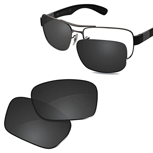 Glintbay 100 % passgenaue Ersatz-Sonnenbrillengläser für RayBan RB3522-61, polarisiert, fortschrittliches Schwarz Glintbay 100 % passgenaue Ersatz-Sonnenbrillengläser für RayBan RB3522-61, polarisiert, fortschrittliches Schwarz von Glintbay