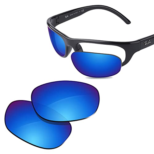 Glintbay 100 % passgenaue Ersatz-Sonnenbrillengläser für RayBan RB4033, 60 mm, polarisiert, eisblau, verspiegelt Glintbay 100 % passgenaue Ersatz-Sonnenbrillengläser für RayBan RB4033, 60 mm, polarisiert, eisblau, verspiegelt von Glintbay