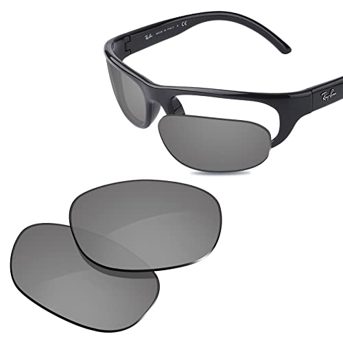 Glintbay 100 % passgenaue Ersatz-Sonnenbrillengläser für RayBan RB4033, 60 mm, polarisiert, metallisch, silberfarben, verspiegelt Glintbay 100 % passgenaue Ersatz-Sonnenbrillengläser für RayBan RB4033, 60 mm, polarisiert, metallisch, silberfarben, verspiegelt von Glintbay
