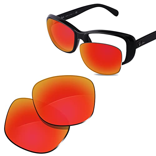 Glintbay 100 % passgenaue Ersatz-Sonnenbrillengläser für RayBan RB4174, 56 mm, 56 mm, polarisiert, feuerrot, verspiegelt Glintbay 100 % passgenaue Ersatz-Sonnenbrillengläser für RayBan RB4174, 56 mm, 56 mm, polarisiert, feuerrot, verspiegelt von Glintbay