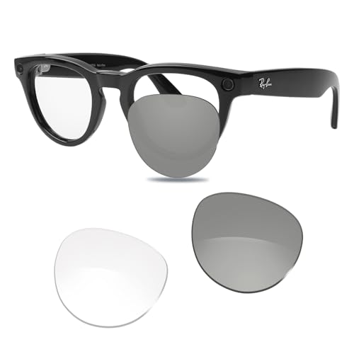 Glintbay Ersatz-Sonnenbrille für Ray-Ban RW4009F 51 mm Low Bridge photochrome klare Gläser für die Meta-Serie, angepasst an Headliner Rahmen Glintbay Ersatz-Sonnenbrille für Ray-Ban RW4009F 51 mm Low Bridge photochrome klare Gläser für die Meta-Serie, angepasst an Headliner Rahmen von Glintbay