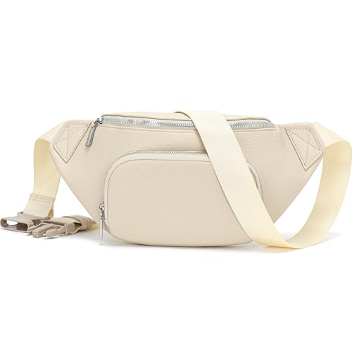 Glintify kleine Bauchtasche Damen beige klein umhängetasche Damen Handtasche klein Crossbody Bag gürteltasche Veganes Leder Brusttasche hüfttasche von Glintify
