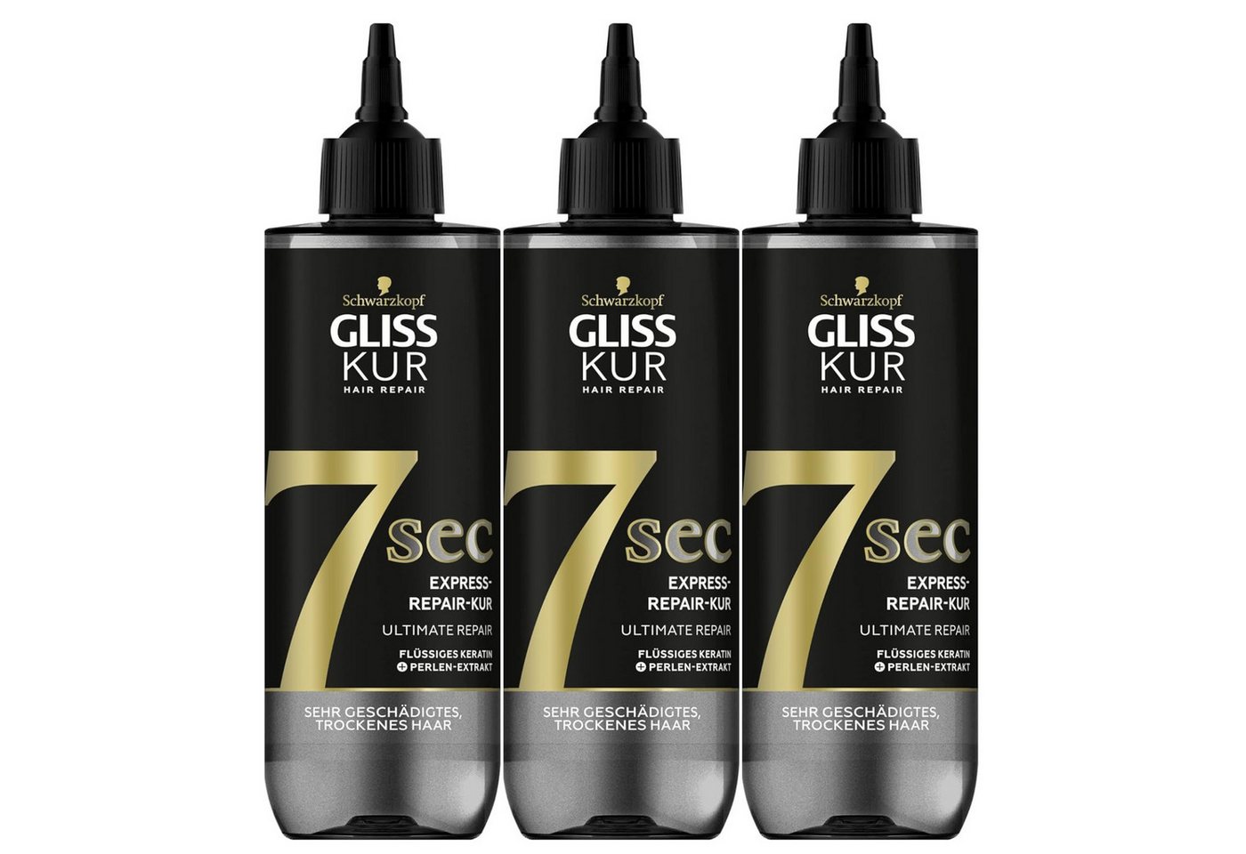 Gliss Kur Haarspülung 3 x Schwarzkopf Gliss Kur 7 Sec Express Kur Ultimate Repair je 200ml H Gliss Kur Haarspülung 3 x Schwarzkopf Gliss Kur 7 Sec Express Kur Ultimate Repair je 200ml H von Gliss Kur