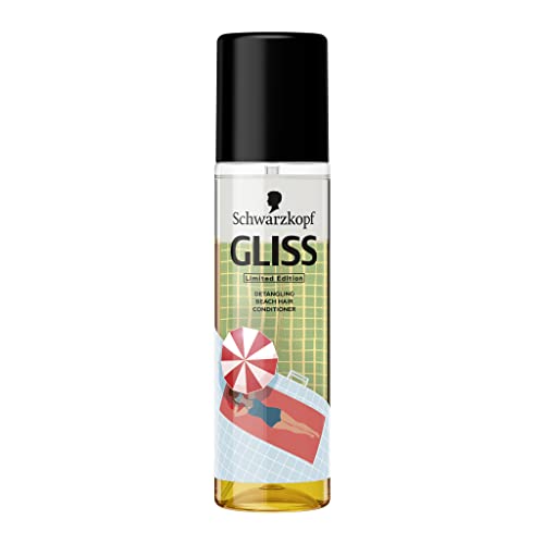 Schwarzkopf Gliss Conditioner ohne Ausspülen, Sommerrepair Express-Spray für beanspruchtes Haar aus dem Sommer, mit Blumenessenz, 200 ml von Gliss
