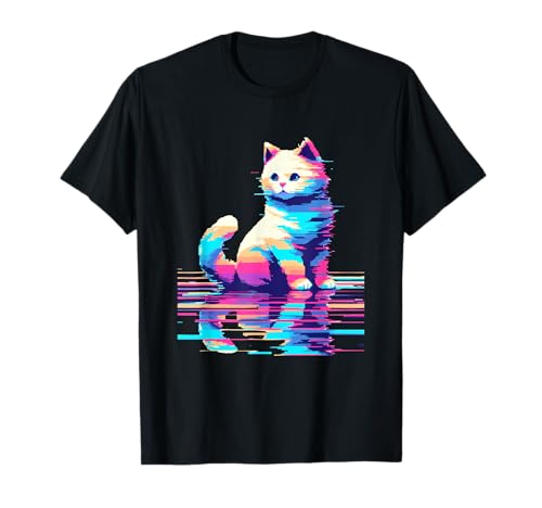 Glitch Cat Lustiges Kawaii-Katzen-Design für Männer Frauen Retro Vibe T-Shirt Glitch Cat Lustiges Kawaii-Katzen-Design für Männer Frauen Retro Vibe T-Shirt von Glitch Cat Funny Kawaii Cat Design for Men Women