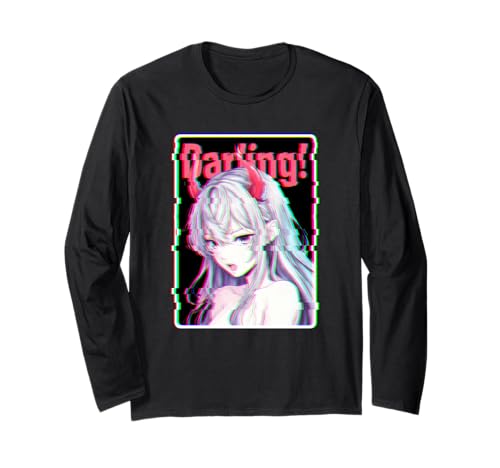 Liebster Anime Glitch Devil Horns Retro-Manga Vaporwave Girl Langarmshirt Liebster Anime Glitch Devil Horns Retro-Manga Vaporwave Girl Langarmshirt von GlitchBabe