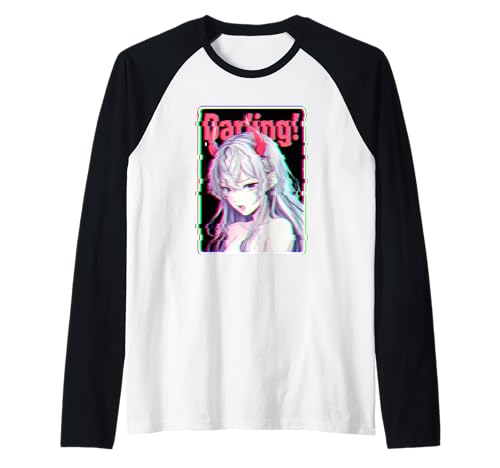 Liebster Anime Glitch Devil Horns Retro-Manga Vaporwave Girl Raglan Liebster Anime Glitch Devil Horns Retro-Manga Vaporwave Girl Raglan von GlitchBabe