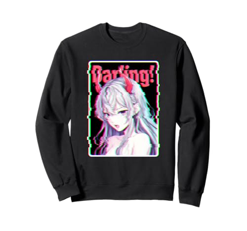 Liebster Anime Glitch Devil Horns Retro-Manga Vaporwave Girl Sweatshirt Liebster Anime Glitch Devil Horns Retro-Manga Vaporwave Girl Sweatshirt von GlitchBabe
