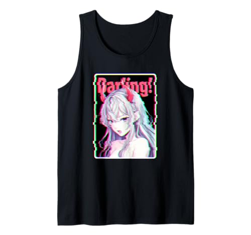 Liebster Anime Glitch Devil Horns Retro-Manga Vaporwave Girl Tank Top Liebster Anime Glitch Devil Horns Retro-Manga Vaporwave Girl Tank Top von GlitchBabe