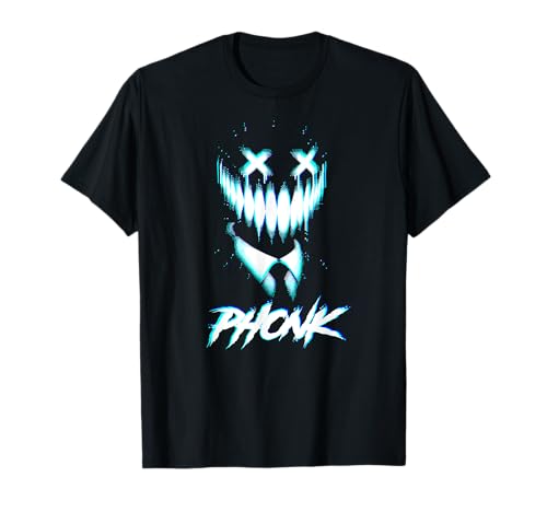Glitchy Troll Phonk Merch Generation Alpha - Phonk Musik EDM Techno Gruseliges Troll Meme Sigma Phonk T-Shirt für Kinder und Erwachsene, Herren, Damen - Schwarz, S von Glitchy Troll Phonk Merch Generation Alpha