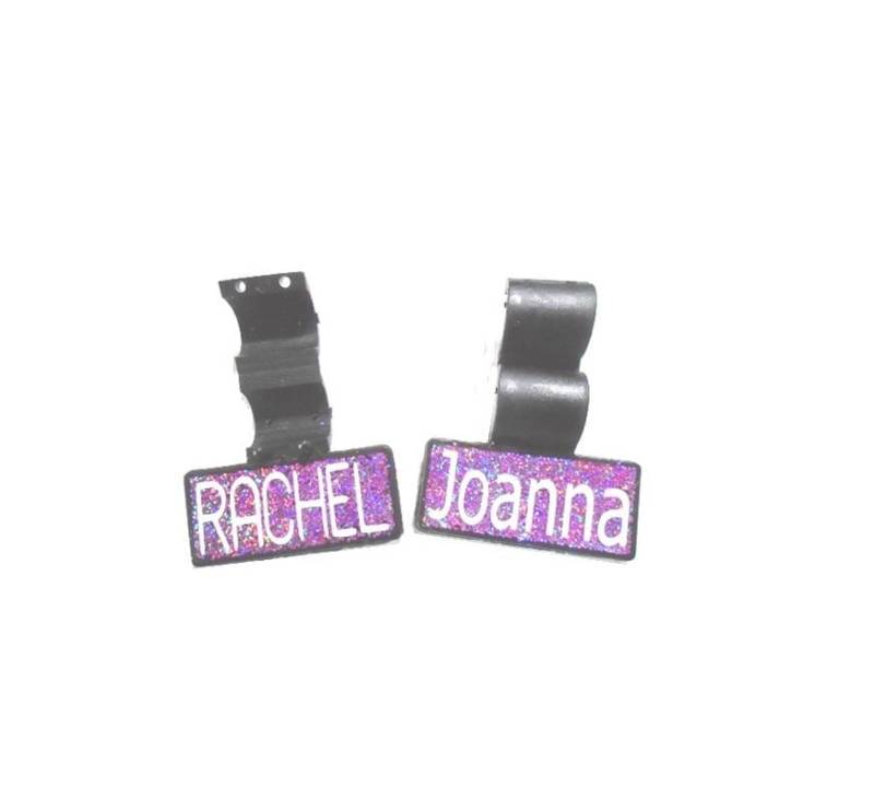 Personalisierter Glitzer Stethoskop Id Tag Doppelseitiger Clip-On Namensanhänger von GlitterBadgesUK