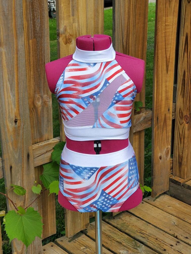 Jugend Groß "Merica 2 Teiliges Tanzset von GlitterNShineCustoms