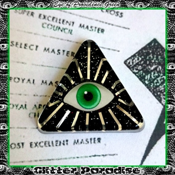 Auge Der Vorsehung Brosche Pyramide Allsehendes - Handgemacht Auge Der Vorsehung Brosche Pyramide Allsehendes - Handgemacht von GlitterParadise