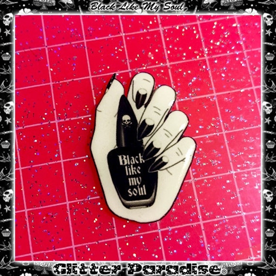 Black Like My Soul Anstecker Gothic Satan Teufel Emaille Pin | 35 Mm Black Like My Soul Anstecker Gothic Satan Teufel Emaille Pin | 35 Mm von GlitterParadise
