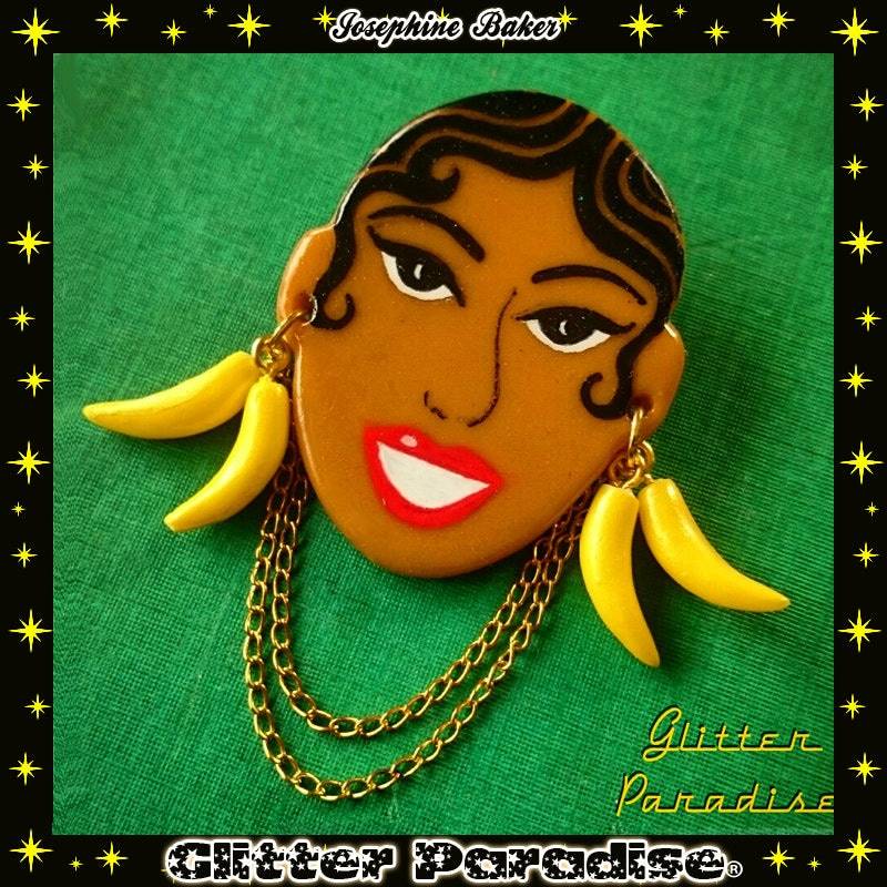 Josephine Baker Brosche Vintage Replikat Bananenschmuck Josephine Baker Brosche Vintage Replikat Bananenschmuck von GlitterParadise