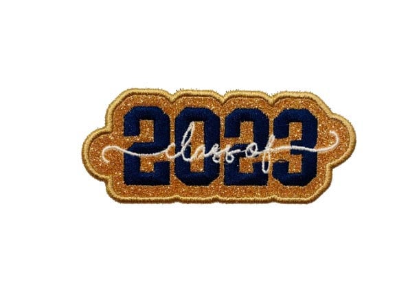 Klasse Von Aufnäher Glitter 2024 Patch Letterman Custom Abschlussgeschenk Stickerei Eisen Auf Sew On Vinyl No Mess Hk10 von GlitterPatchMania