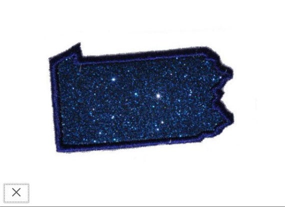 state Of Pennsylvania 2, 5 Oder 10 cm Glitzer Aufnäher - Bügelbild Kein Glitzer Mess state Of Pennsylvania 2, 5 Oder 10 cm Glitzer Aufnäher - Bügelbild Kein Glitzer Mess von GlitterPatchMania