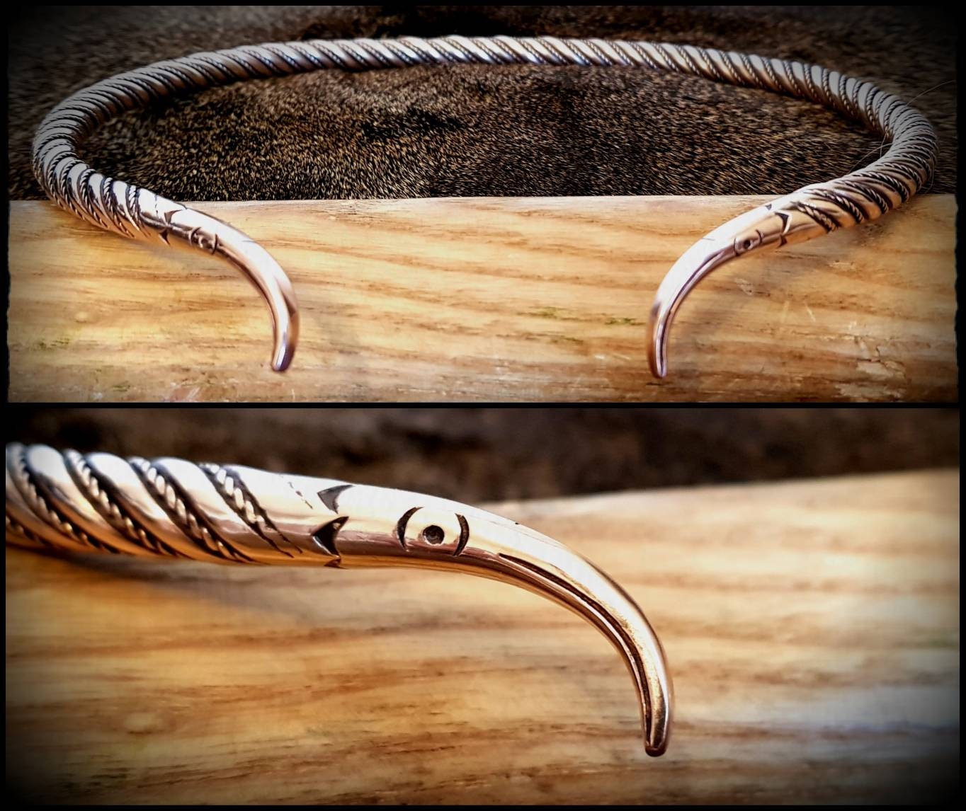 "Wikinger Rabenhalsreif "Hugin Und Munin" von GlitterbeardsCrafts