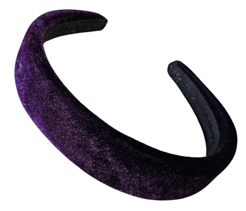 2,5 cm lila leicht gepolstertes Plüsch-Kurzflor-Samt-Haarreif für Damen und Mädchen Glitz4Girlz von Glitz4Girlz