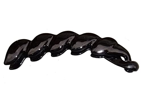 Glitz4Girlz Bananen-Haarspange, Schwarz, gedrehter Clip, für Damen, Haarspange, Fischgriff, Slide von Glitz4Girlz