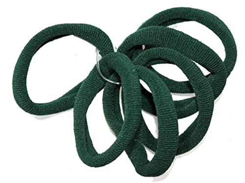 Glitz4Girlz Haargummis aus Jersey, endlos, ohne Haken, für Damen und Mädchen, Flaschengrün von Glitz4Girlz