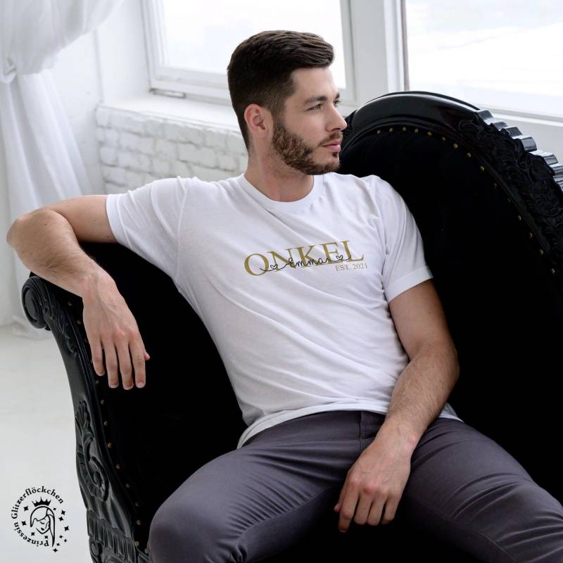 Onkel Bügelbild Handmade Personalisiert Mit Kindernamen, Perfektes Geschenk von Glitzerfloeckchen