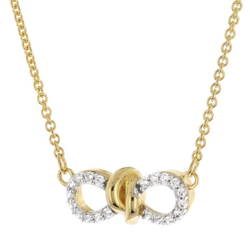 Glizz Kette mit Anhänger Damen-Unendlichkeit Gold 333/8K Zirkonia-Collier von Glizz