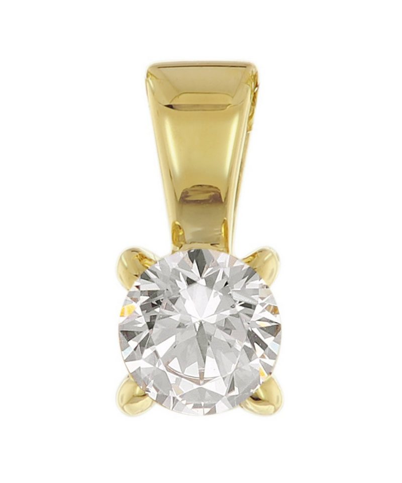 Glizz Kettenanhänger Brillant-Mit Lab Grown Diamant 0,25 Karat 333 Gelbgold von Glizz