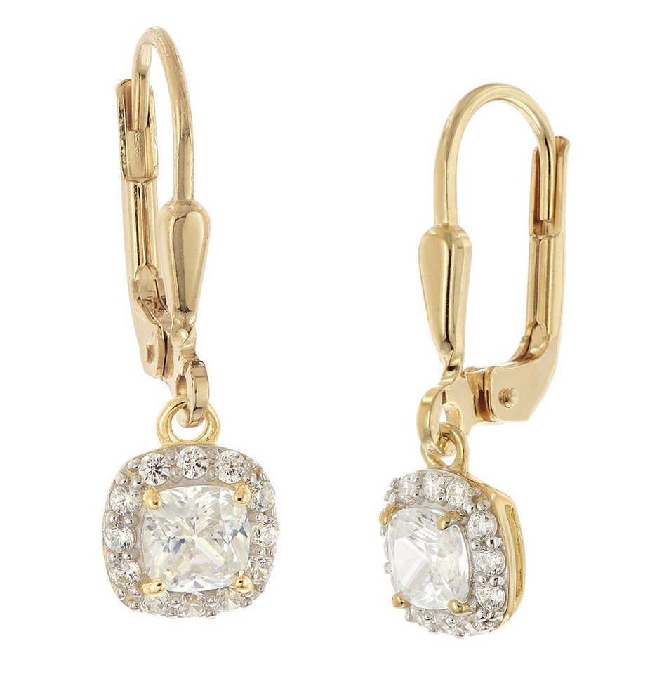 Glizz Paar Ohrhänger Damen-Gold 333/8K Zirkonia von Glizz
