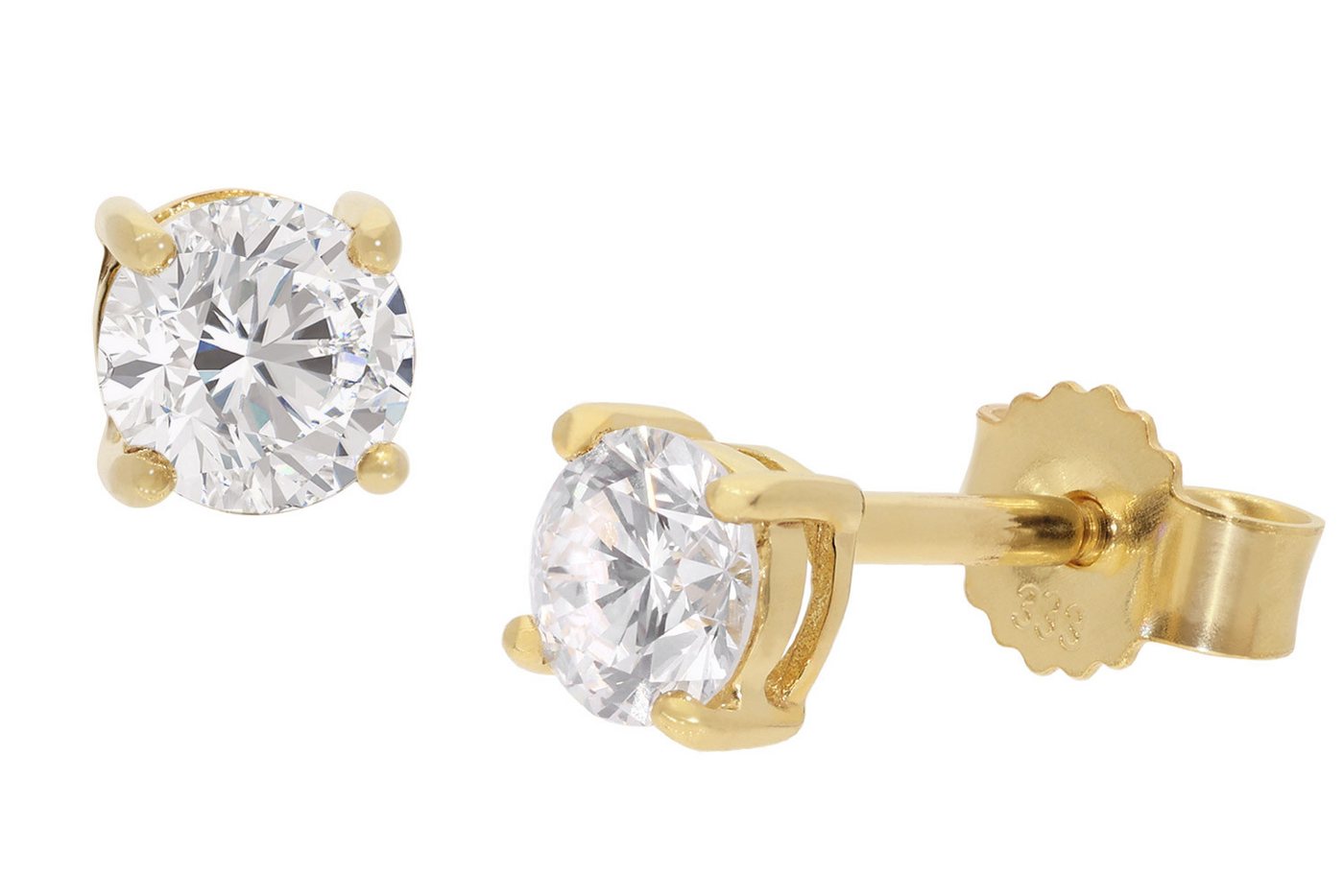 Glizz Paar Ohrstecker Brillant-0,50 ct Gold 333 Lab Grown Diamant von Glizz