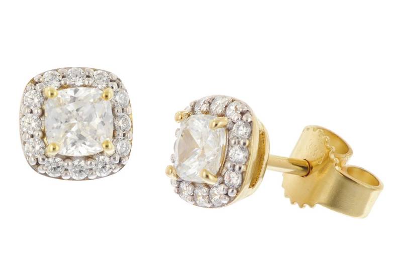 Glizz Paar Ohrstecker Damen-Gold 333/8K Zirkonia- von Glizz