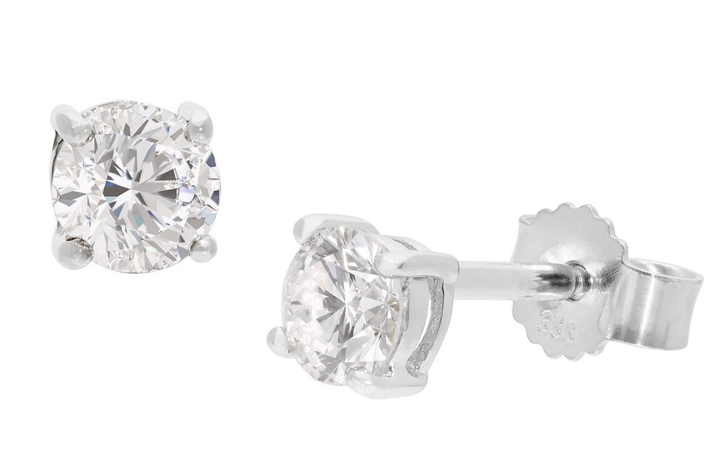 Glizz Paar Ohrstecker Lab Grown Diamant-0,50 ct Weißgold 333 von Glizz