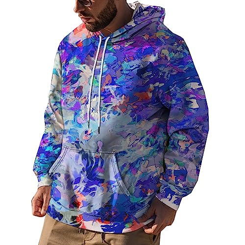 Glkaend Unisex Graphic Hoodie für Männer 3D Digital Print Trendy Sweatshirt Pullover für Männer Frauen,02,XL von Glkaend