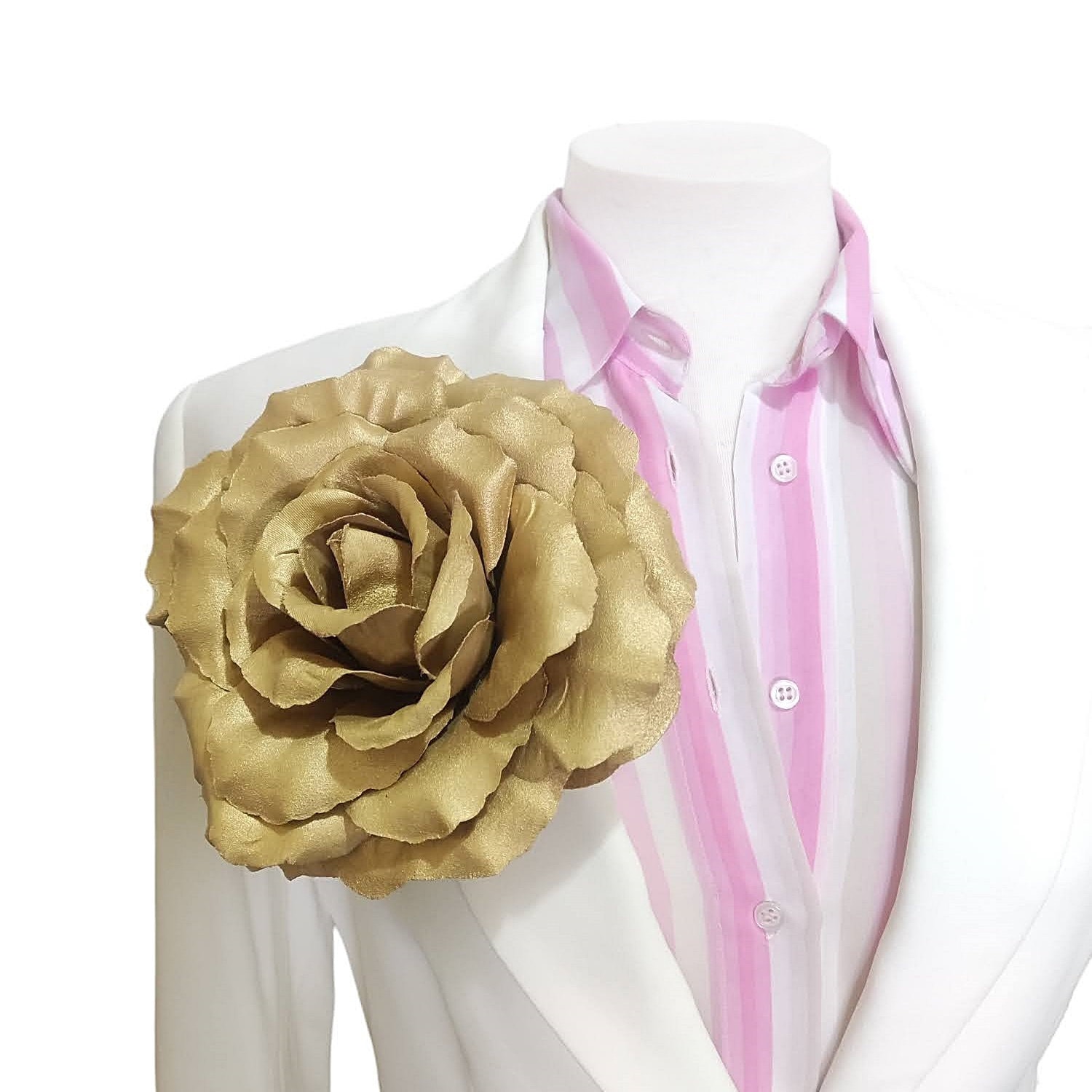 Extra Große Blumen Brosche in Gold Oder Silber - Einzigartiger Statement Schmuck von GloandSons