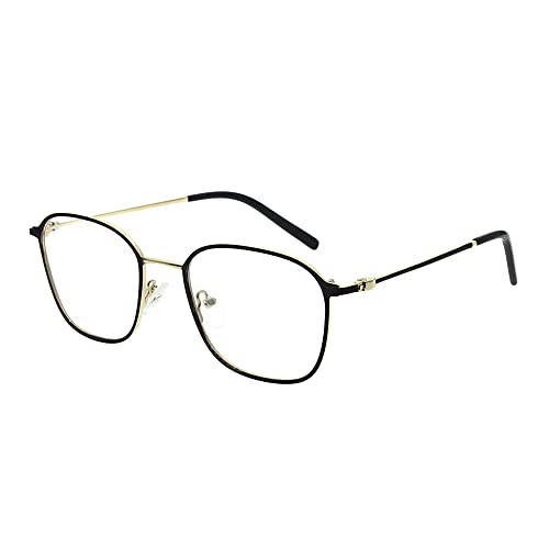 Global Glasses Brillengestelle Damen Vintage Brille Eckige Geschäft Mode Brille Klarglas Retro Brillengestelle Herren Goldene Brille von Global Glasses