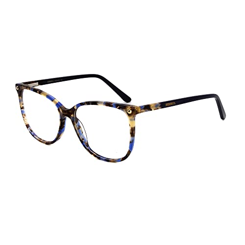 Retro Damen Brille Übergroße Mode Klassische Groß Klare Linse Brillen Vintage Fake Gläser Brillenfassung Blau von Global Glasses