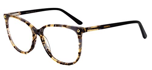 Retro Damen Brille Übergroße Mode Klassische Groß Klare Linse Brillen Vintage Fake Gläser Brillenfassung Grau von Global Glasses