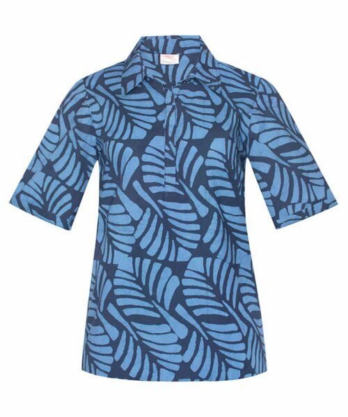 Global Mamas Bio Bluse - TEMA - Deco Leaf Spruce von Global Mamas